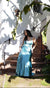 Sleeveless Sheath Gown with Lace Applique May Queen MQ2145B