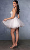 Floral Ruffled Hem Cocktail Dress By May Queen MQ2149
