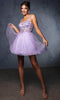 Floral Ruffled Hem Cocktail Dress By May Queen MQ2149