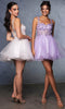 Floral Ruffled Hem Cocktail Dress By May Queen MQ2149