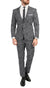 Men's Chicago Slim Fit Black & White Spotted Notch Lapel Suit