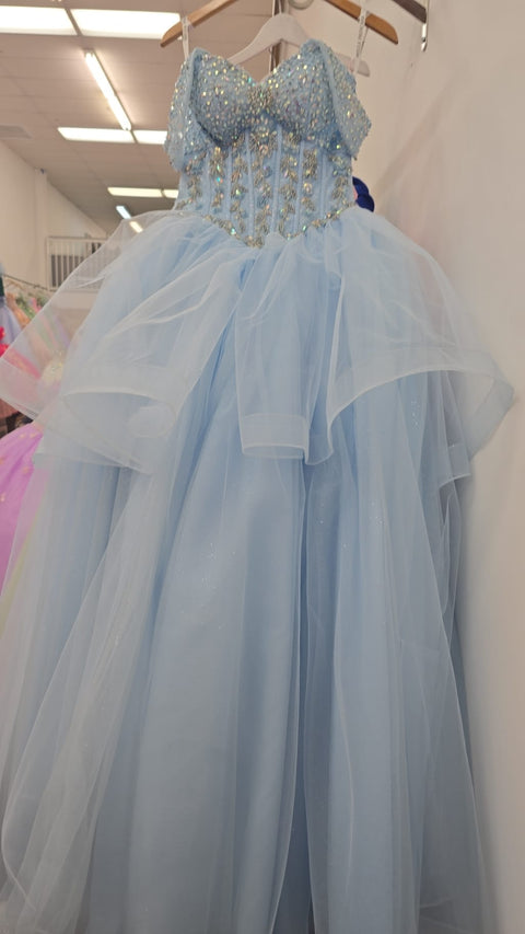 Bella Princess PQ1063 off shoulder bow ball gown by petite adele pq1063 — image 14.0