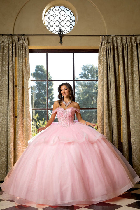 Bella Princess PQ1063 off shoulder bow ball gown by petite adele pq1063 — image 19.0
