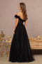 GLS Gloria GL3138 Off Shoulder Feather A-line Gown