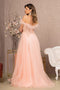 GLS Gloria GL3138 Off Shoulder Feather A-line Gown