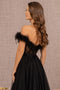 GLS Gloria GL3138 Off Shoulder Feather A-line Gown