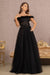 GLS Gloria GL3138 Off Shoulder Feather A-line Gown