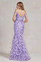 Nox Anabel Off Shoulder Feather Mermaid Gown C1106