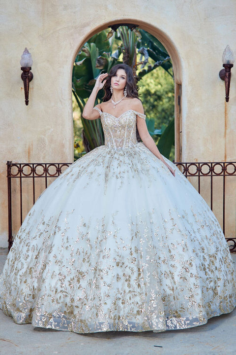 Bella Princess PQ1041 off shoulder puff sleeve ball gown by petite adele pq1041 — image 21.0