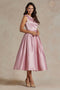 One Shoulder Tea Length Dress by Nox Anabel JE931