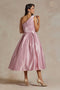 One Shoulder Tea Length Dress by Nox Anabel JE931