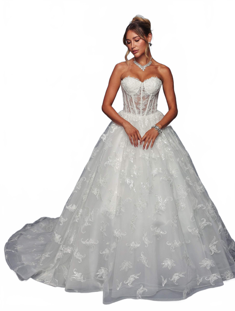 Deklaire 494 Strapless A-Line Ballgown Wedding Dress