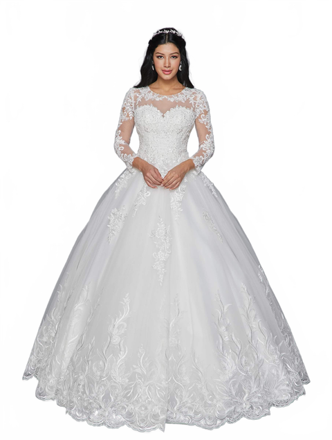 Modest Wedding Dress | White Bridal Gown by 422