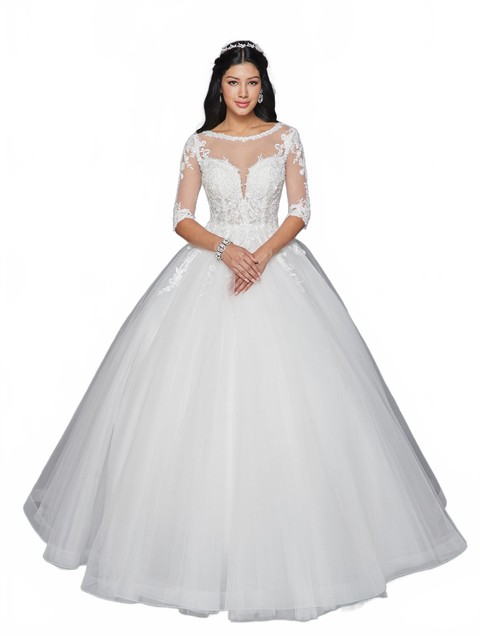 Modest Wedding Dresses | White Bridal Gown by 421
