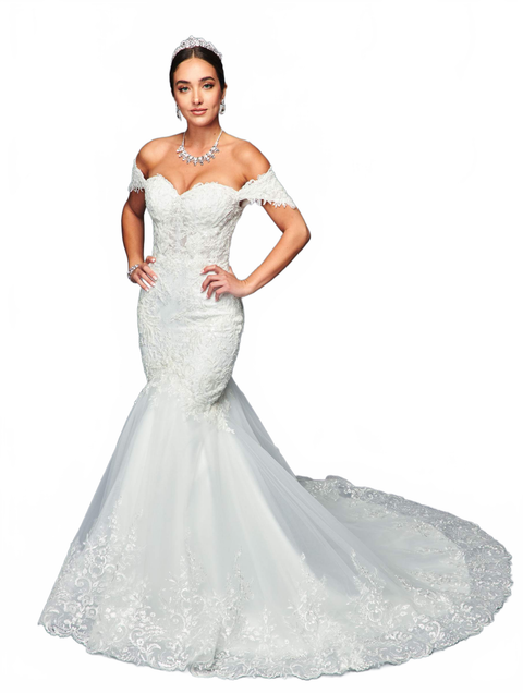 DeKlaire 465 Off-the-Shoulder Mermaid Wedding Dress