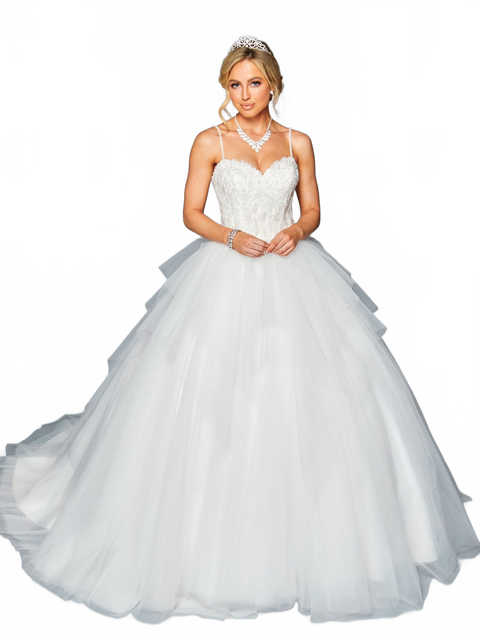 DeKlaire 446 A-Line Ball Gown Wedding Dress with Sweetheart Neckline