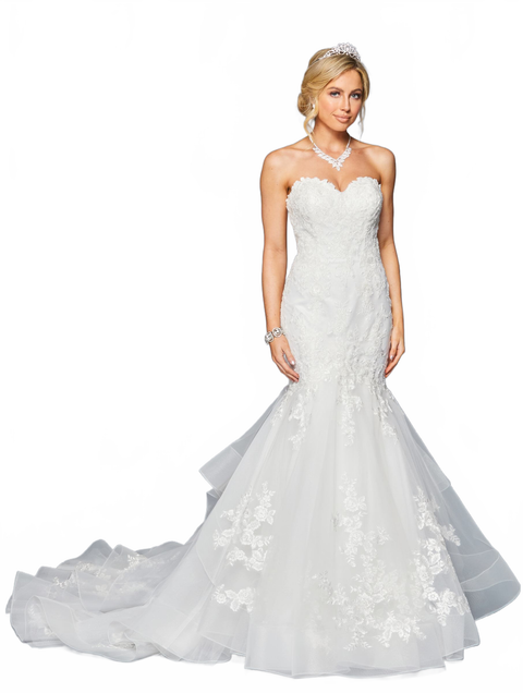 DeKlaire 445 Mermaid Wedding Dress with Scoop Neckline