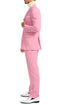 Paul Lorenzo Mens Pink Slim Fit 2 Piece Suit by Ferecci