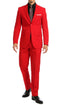 Paul Lorenzo Mens Red Slim Fit 2 Piece Suit