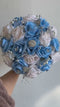 Baby Blue Quinceañera Flower Bouquet