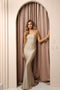 Nox Anabel Ruched Trumpet Gown with Strappy Back K488