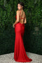 Nox Anabel Ruched Trumpet Gown with Strappy Back K488