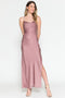 Amelia Couture 6115 Satin Cowl Tea-Length Dress