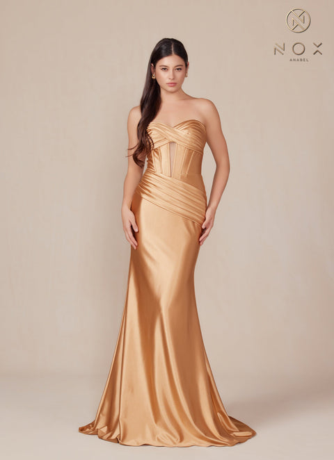 Nox Anabel T1500 Elegant Satin Corset Gown