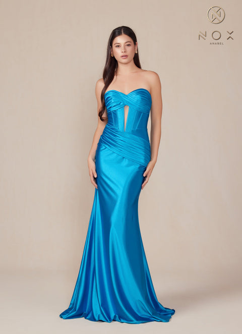 Nox Anabel T1500 Elegant Satin Corset Gown