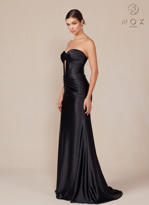 Nox Anabel T1500 Elegant Satin Corset Gown