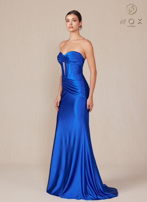 Nox Anabel T1500 Elegant Satin Corset Gown