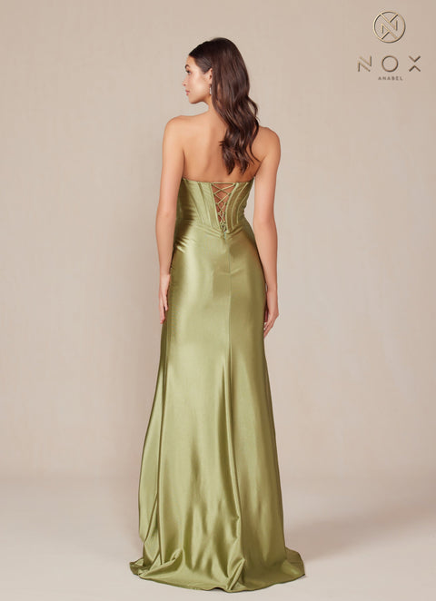 Nox Anabel T1500 Elegant Satin Corset Gown