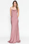 Amelia Couture 6111 Long Sleeveless Satin Cowl Dress