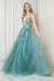 Amelia Couture TM1003 Sleeveless Sequin Appliqué Gown with Slit