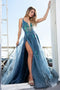 Amelia Couture TM1003 Sleeveless Sequin Appliqué Gown with Slit