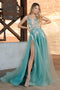 Amelia Couture TM1003 Sleeveless Sequin Appliqué Gown with Slit