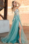 Amelia Couture TM1003 Sleeveless Sequin Appliqué Gown with Slit