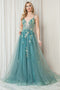 Amelia Couture TM1003 Sleeveless Sequin Appliqué Gown with Slit