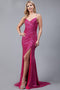 Amelia Couture BZ011 Fitted Sleeveless Sequin Gown with Slit