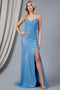 Amelia Couture BZ011 Fitted Sleeveless Sequin Gown with Slit