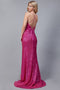 Amelia Couture BZ011 Fitted Sleeveless Sequin Gown with Slit