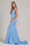 Nox Anabel Mermaid Gown with Sequin and Lace-Up Back C1109