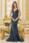 Nox Anabel Mermaid Gown with Sequin and Lace-Up Back C1109