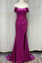 Nox Anabel Off-Shoulder Gown with Sequin and Slit R1203