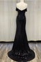 Nox Anabel Off-Shoulder Gown with Sequin and Slit R1203