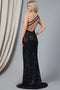 Amelia Couture 5041 One-Shoulder Gown with Sequin and Slit