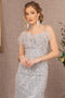 GLS Gloria GL3117 Sequin Print Feather Mermaid Gown