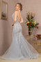 GLS Gloria GL3117 Sequin Print Feather Mermaid Gown