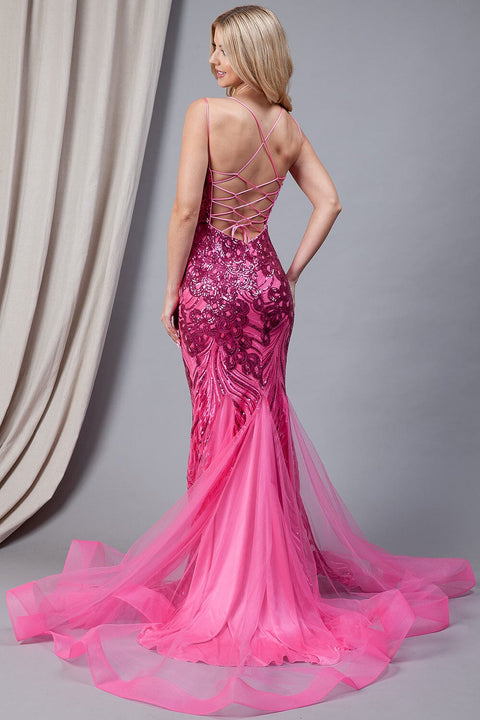 Amelia Couture 392 Dazzling Strapless Mermaid Dress with Sequins