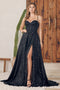 Nox Anabel Sleeveless Corset Gown with Sequin and Slit A1241